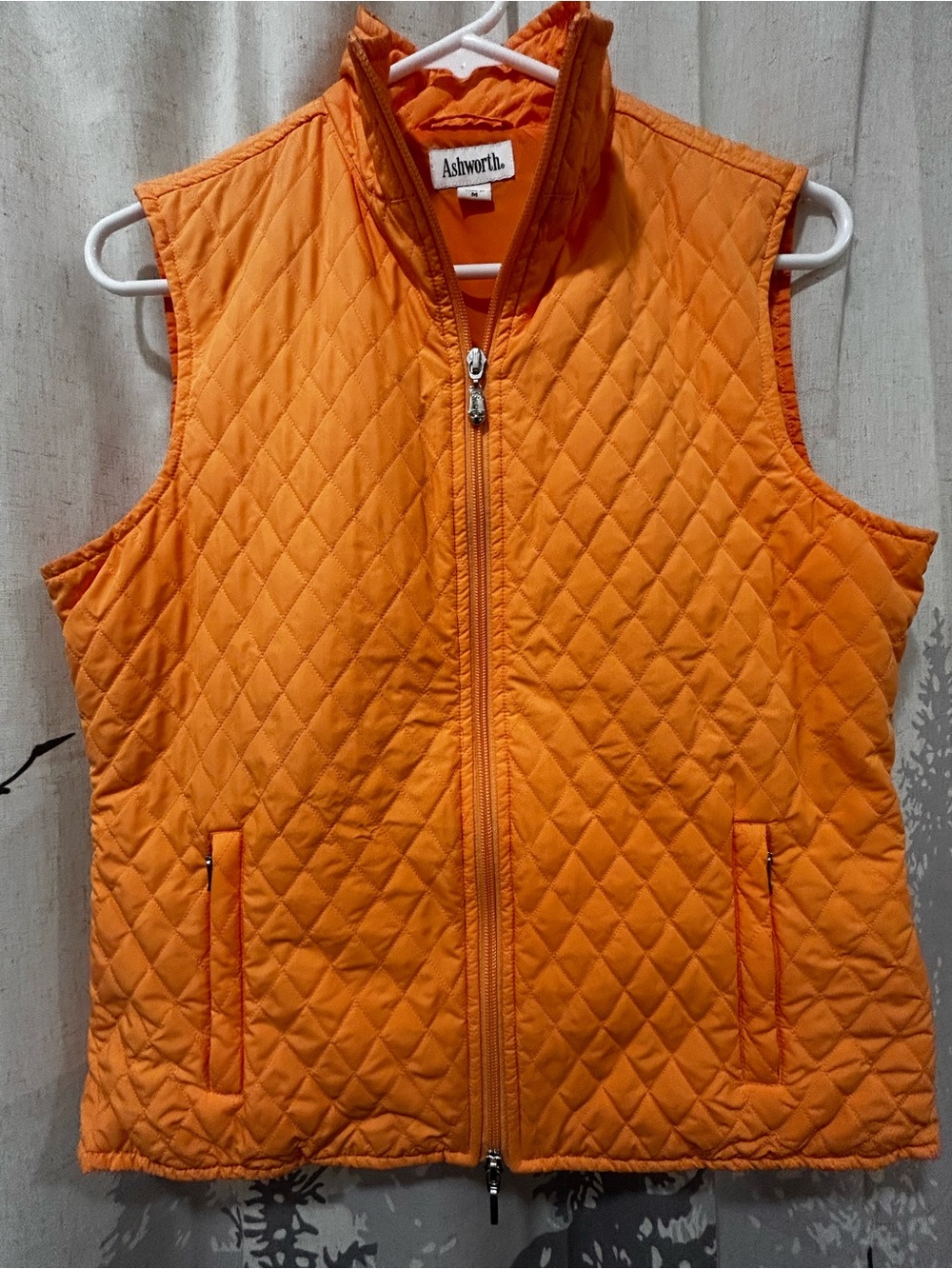Ashworth Bright Orange Quilted Puffer Jacket